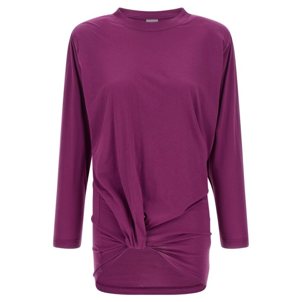 Balenciaga Women Pleated Pattern T-Shirt